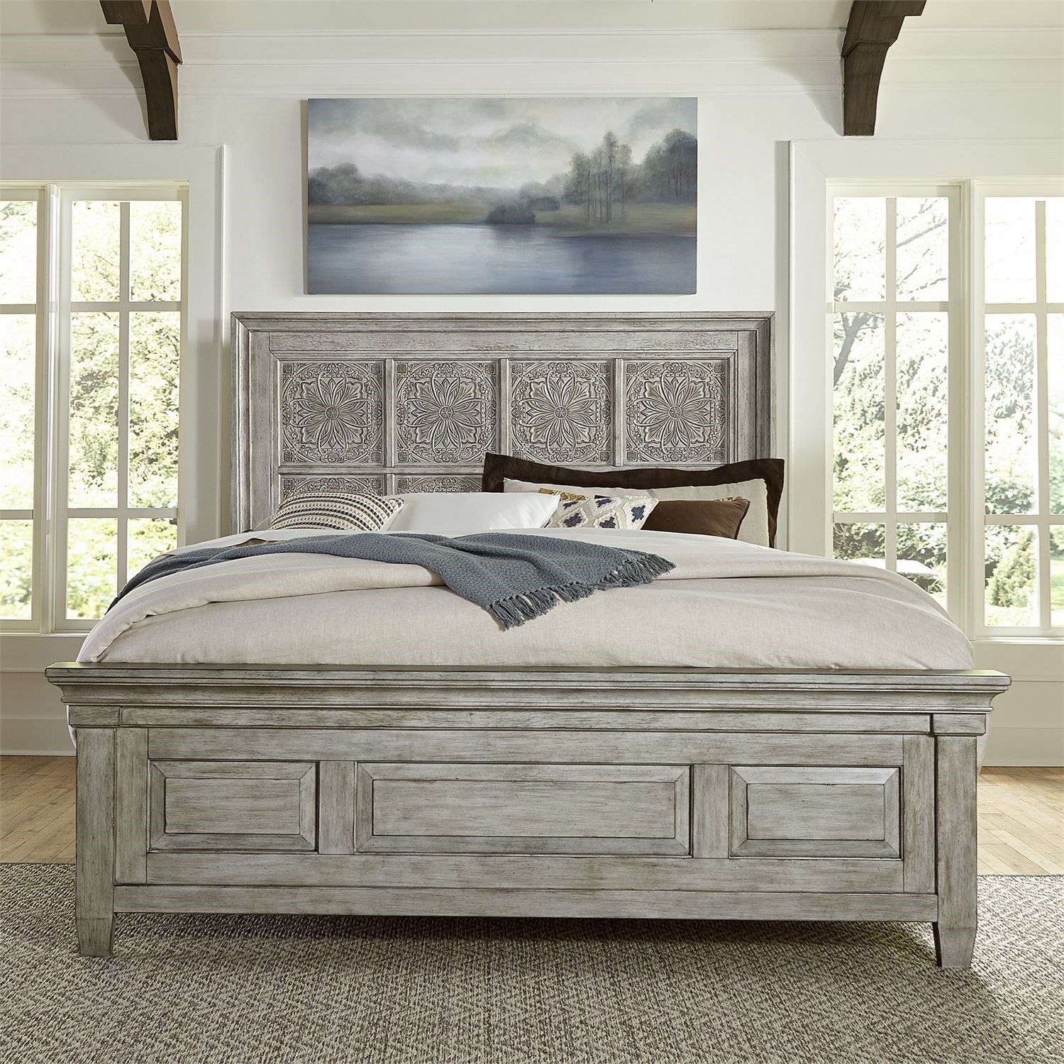 King panel store bed